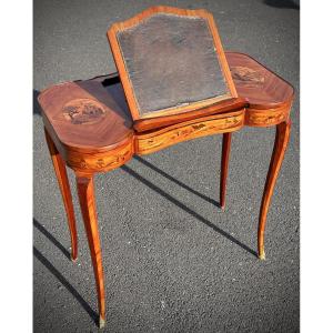 Table à écrire 18eme, Transition, Marqueterie, vers 1765–1780