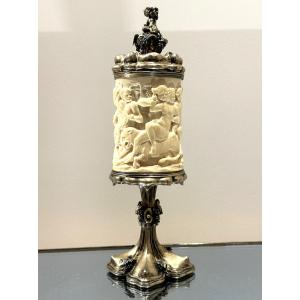Ivory And Gilt Silver Revival Cup 19th Century Vienna