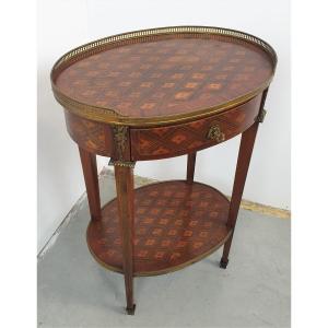 Napoleon III Bronze Marquetry Table