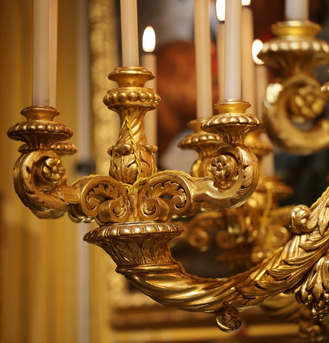 Monumental Chandelier In Baroque Style, Italy Late Nineteenth Century.-photo-2