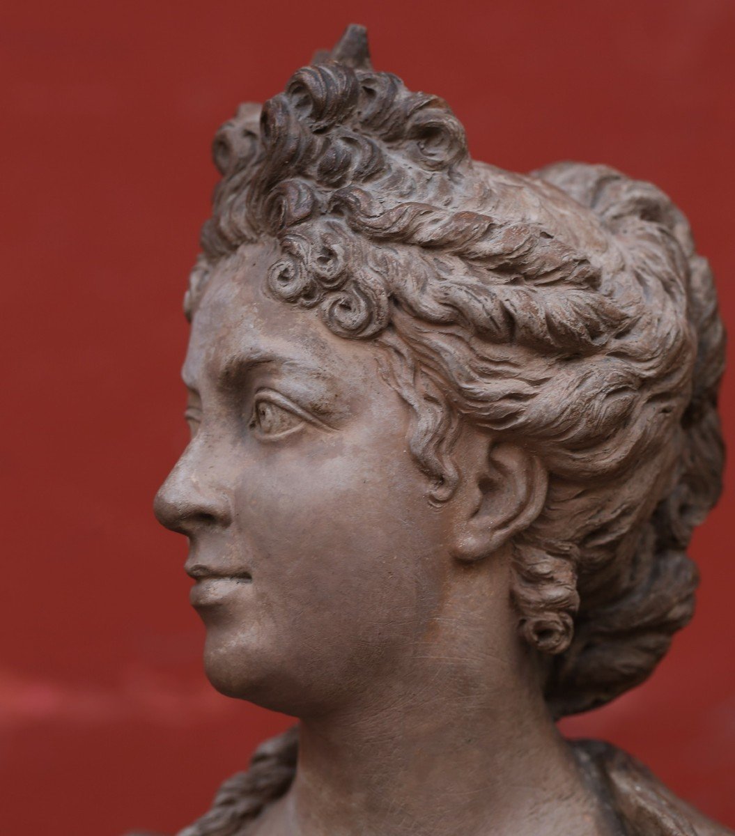 French School Of The XIX, Bust Of Woman In Diane.-photo-3