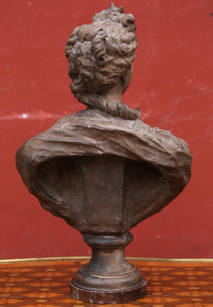 French School Of The XIX, Bust Of Woman In Diane.-photo-4