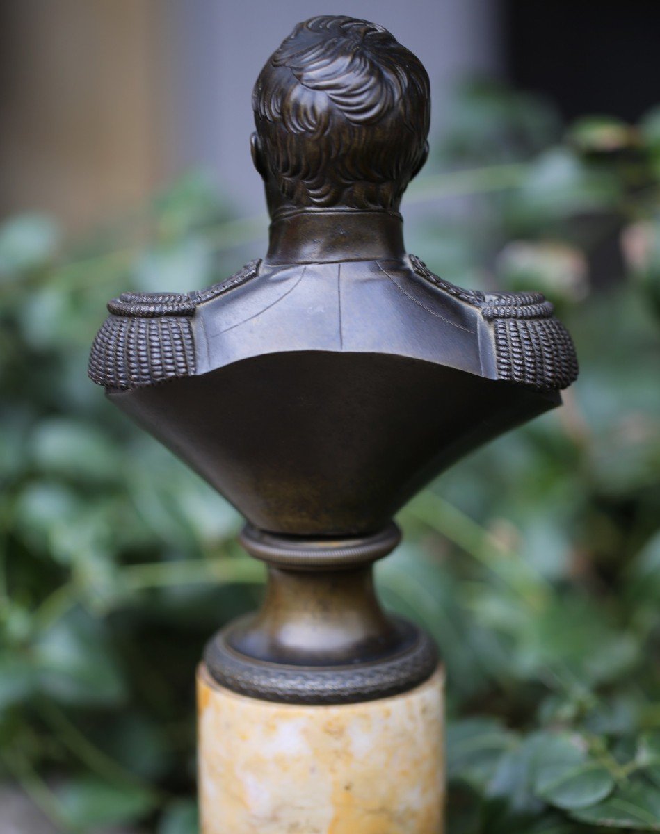 Bust Of Napoleon In Bronze With Brown Patina XIXth Century-photo-3