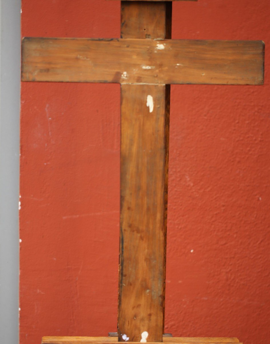 Ecole Espagnole Ou Amérique Du Sud, Du XVIIème, Christ En Croix.-photo-3