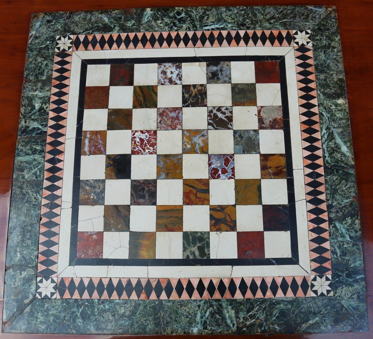 Empire Style Game Table In Mahogany And Mahogany Veneer, Italy Early 19th Century.-photo-1