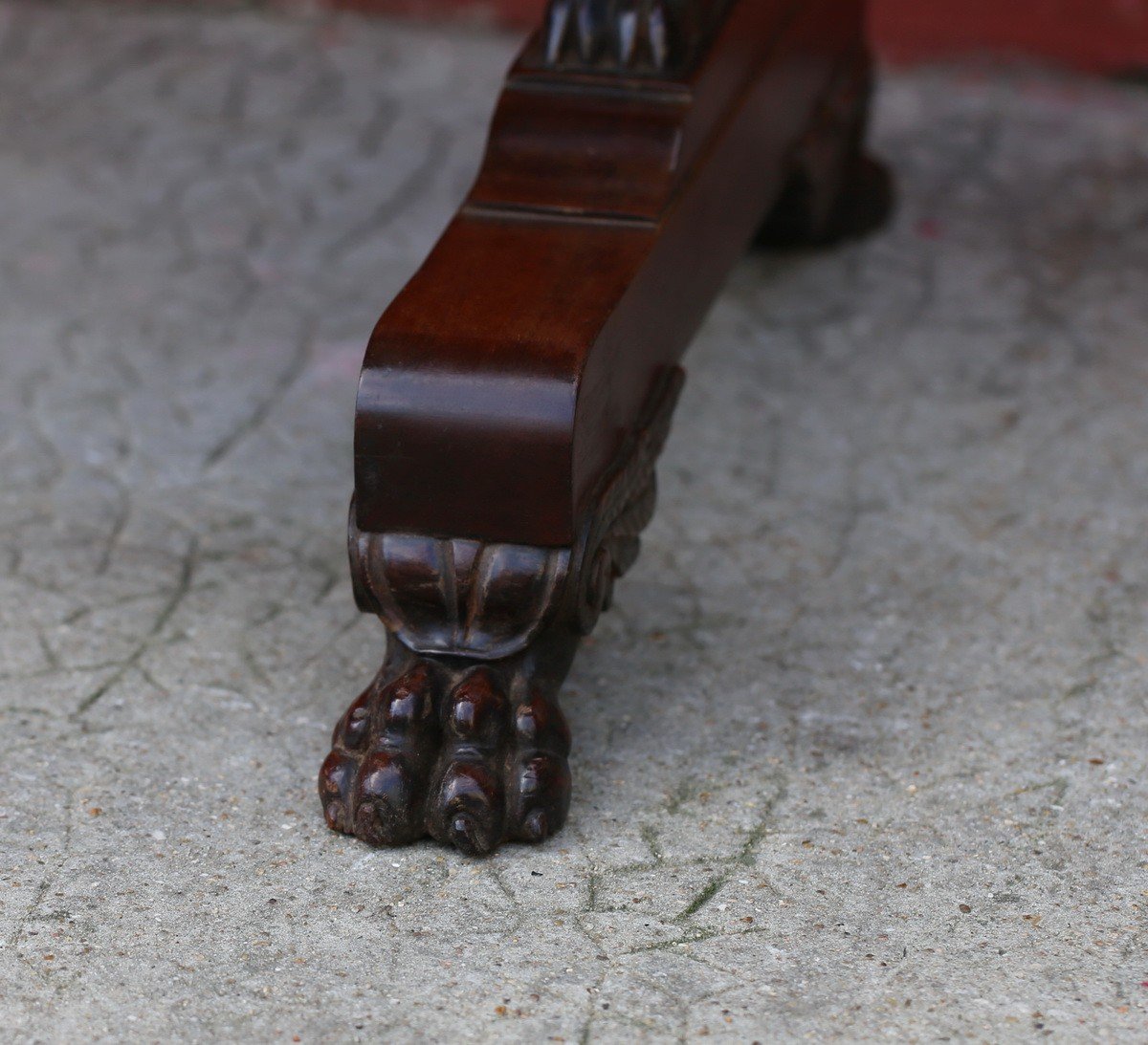 Empire Style Game Table In Mahogany And Mahogany Veneer, Italy Early 19th Century.-photo-3