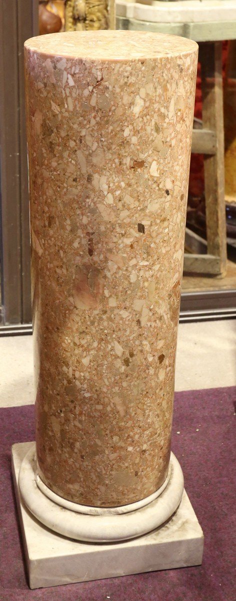Colonne En Marbre Brèche Rose