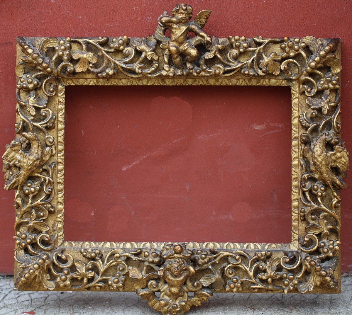 Frame In Golden Wood Italy Eighteenth