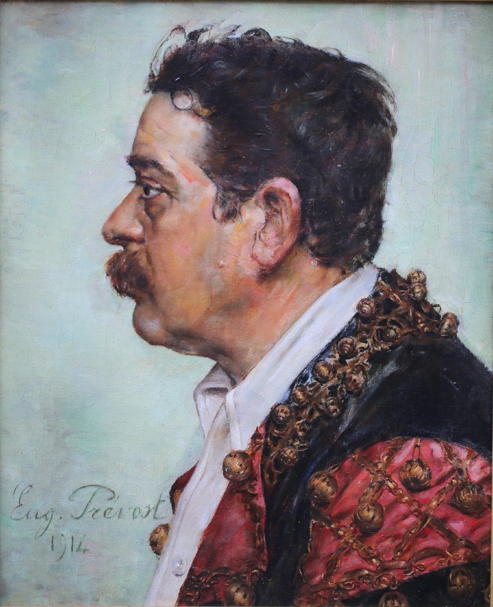 Eugène Prevost 1880-1974, Portrait Of A Matador In Profile-photo-2