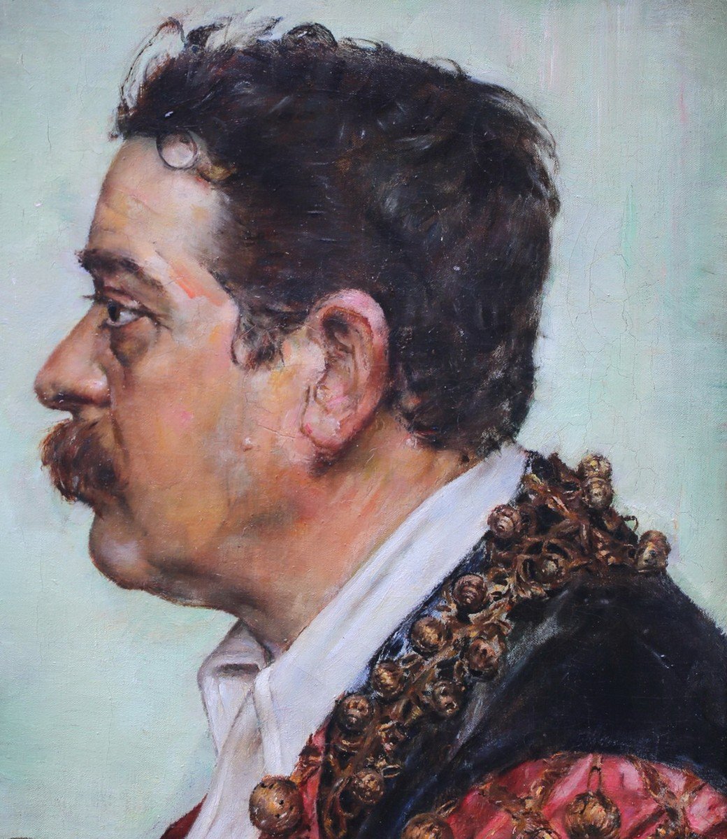 Eugène Prevost 1880-1974, Portrait Of A Matador In Profile-photo-3