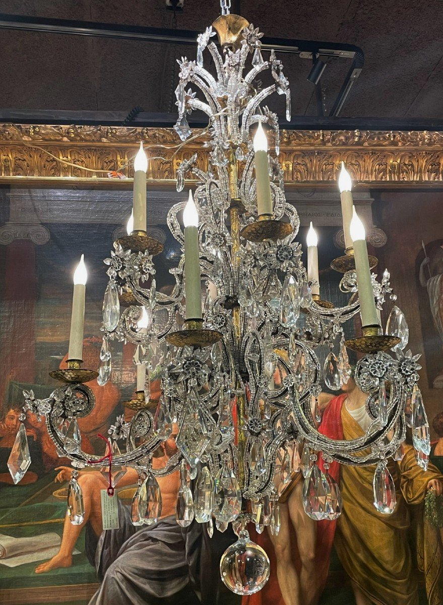 Chandelier Italy Early 20th Century 12 Lights.-photo-2