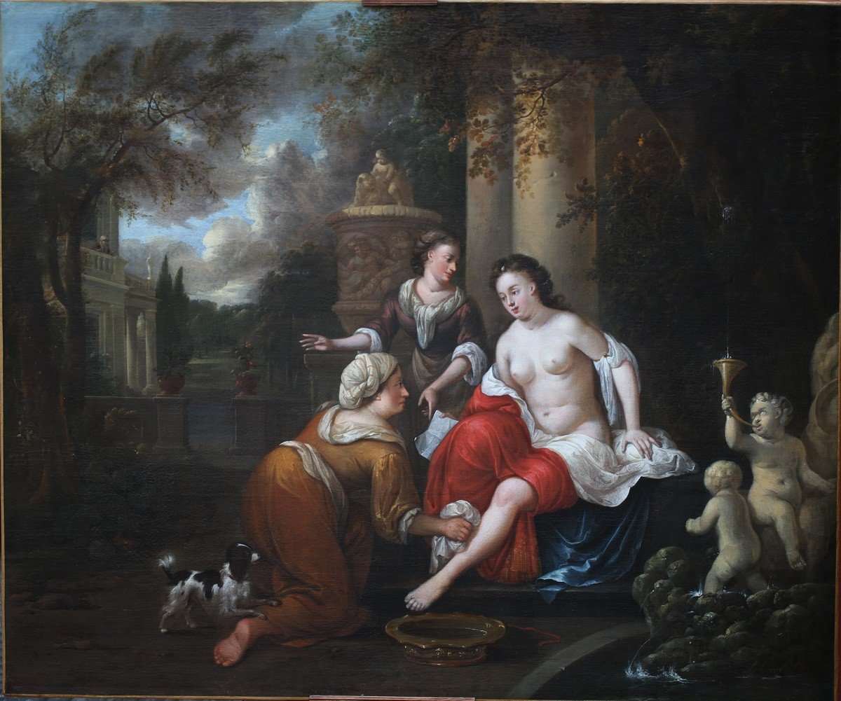 Hendrik Carre 1656-1721, Bathsheba At The Bath 1698-photo-2