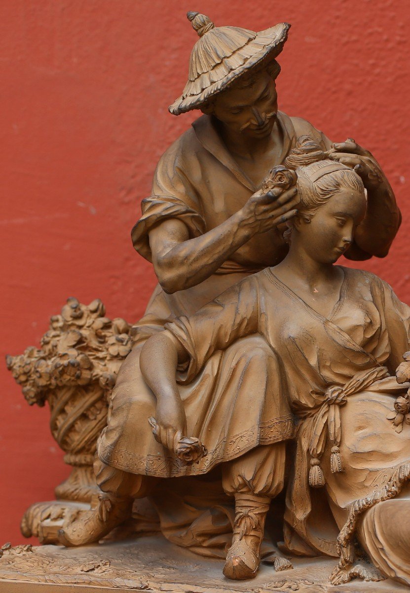 The Chinese Garden, Terracotta, In The Manner Of Joseph Leriche-photo-2