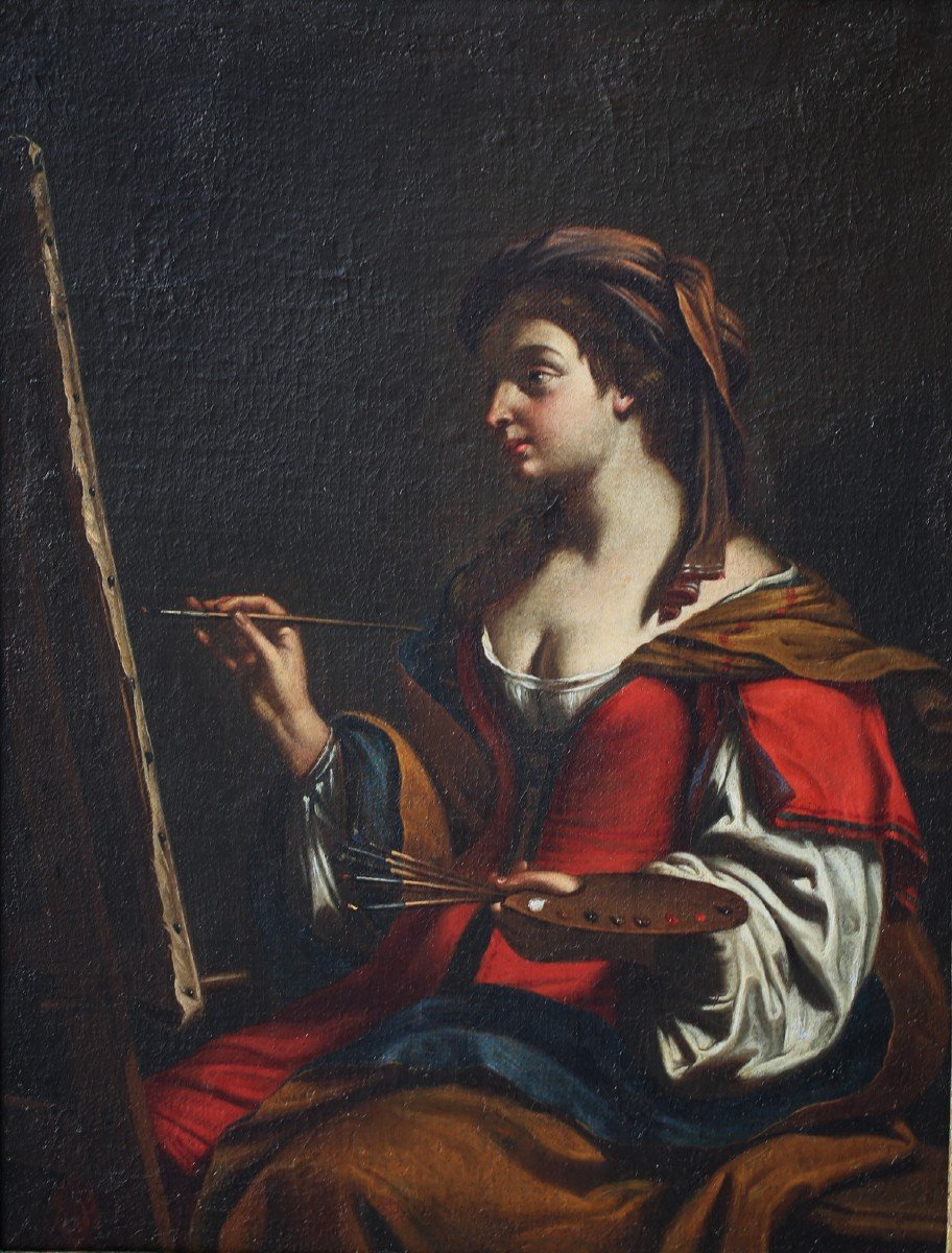 Benedetto Gennari 1633-1715 Autour De Ecole Bolonaise XVIIème, Allégorie De La Peinture-photo-2