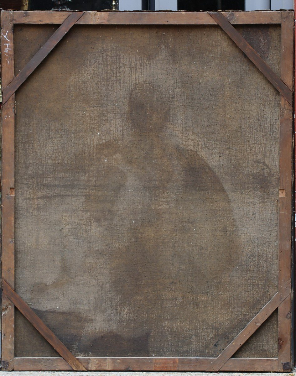 Louis Michel Van Loo (1707-1771) école De, Portraits De Gentilhomme Et Sa Femme-photo-7