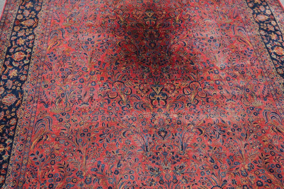 Important Kourech Carpet Red Background Circa 1900
