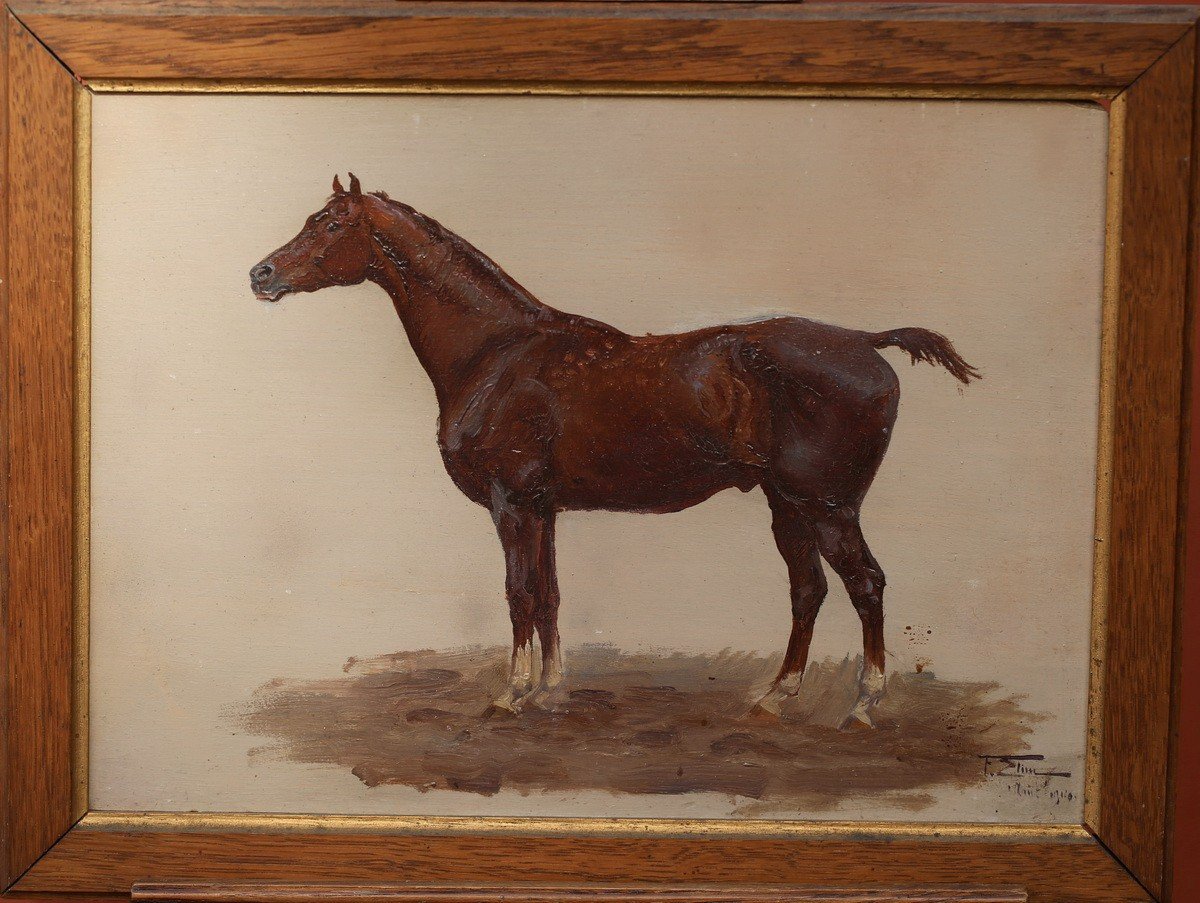 Franck Elim 1913-1943 Portrait De Cheval, Aout 1916.