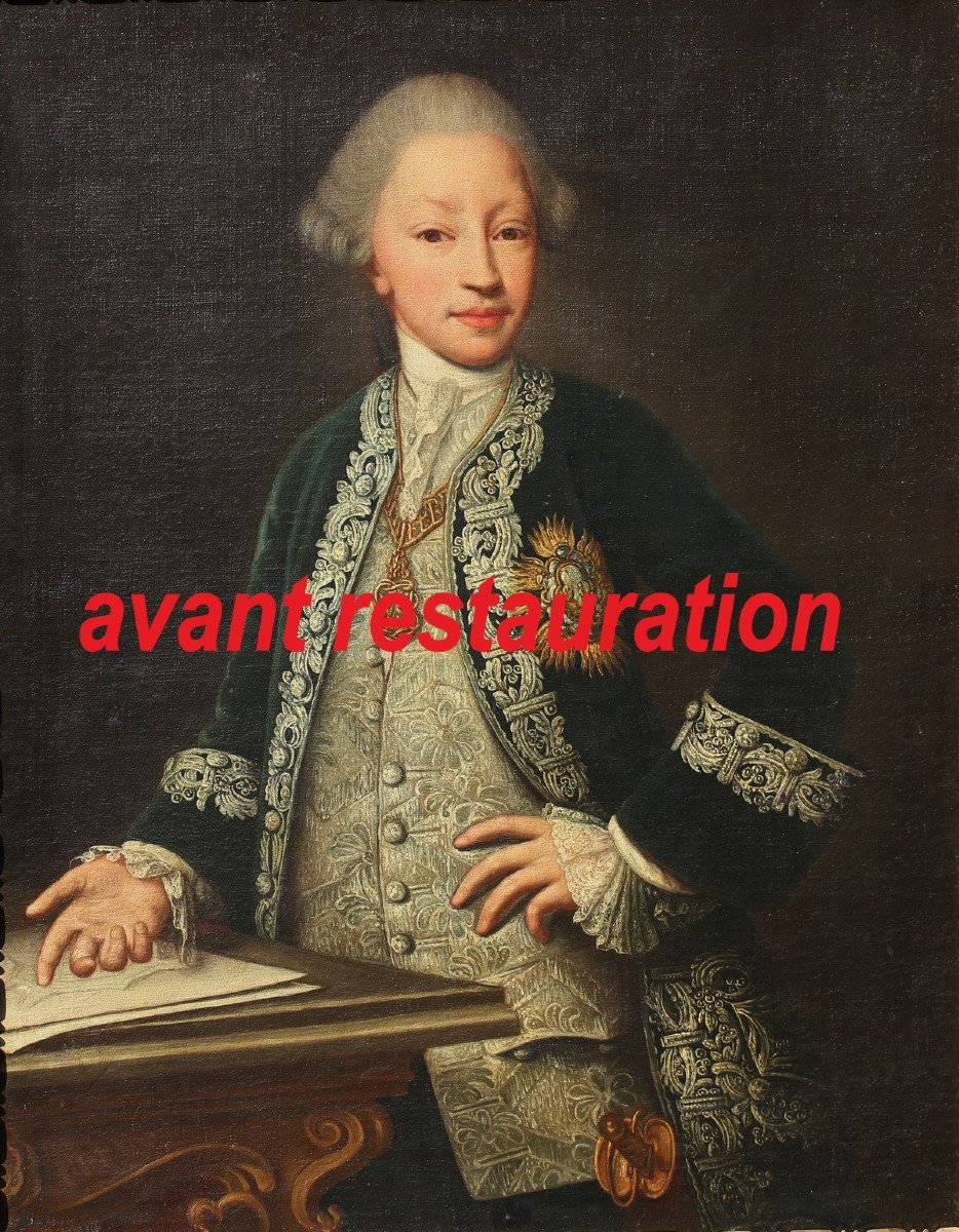 Dupra Autour De, Turin XVIIIème  Portrait De Charles Emmanuel IV De Savoie.-photo-1