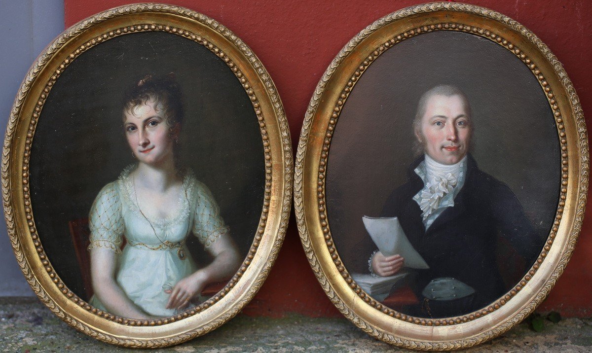 Jeanette Marguerite Geiger (1783-1809) German School, Pair Of Portraits.