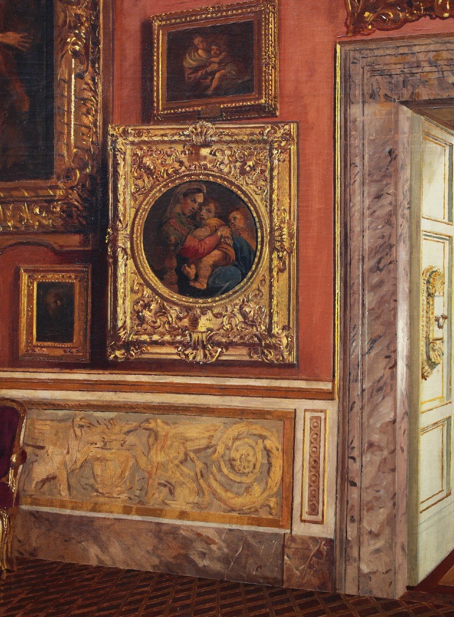 Antonio Mario Aspetatti 1880-1949, Saturn Room, Palatine Gallery, Pitti Palace In Florence.-photo-1