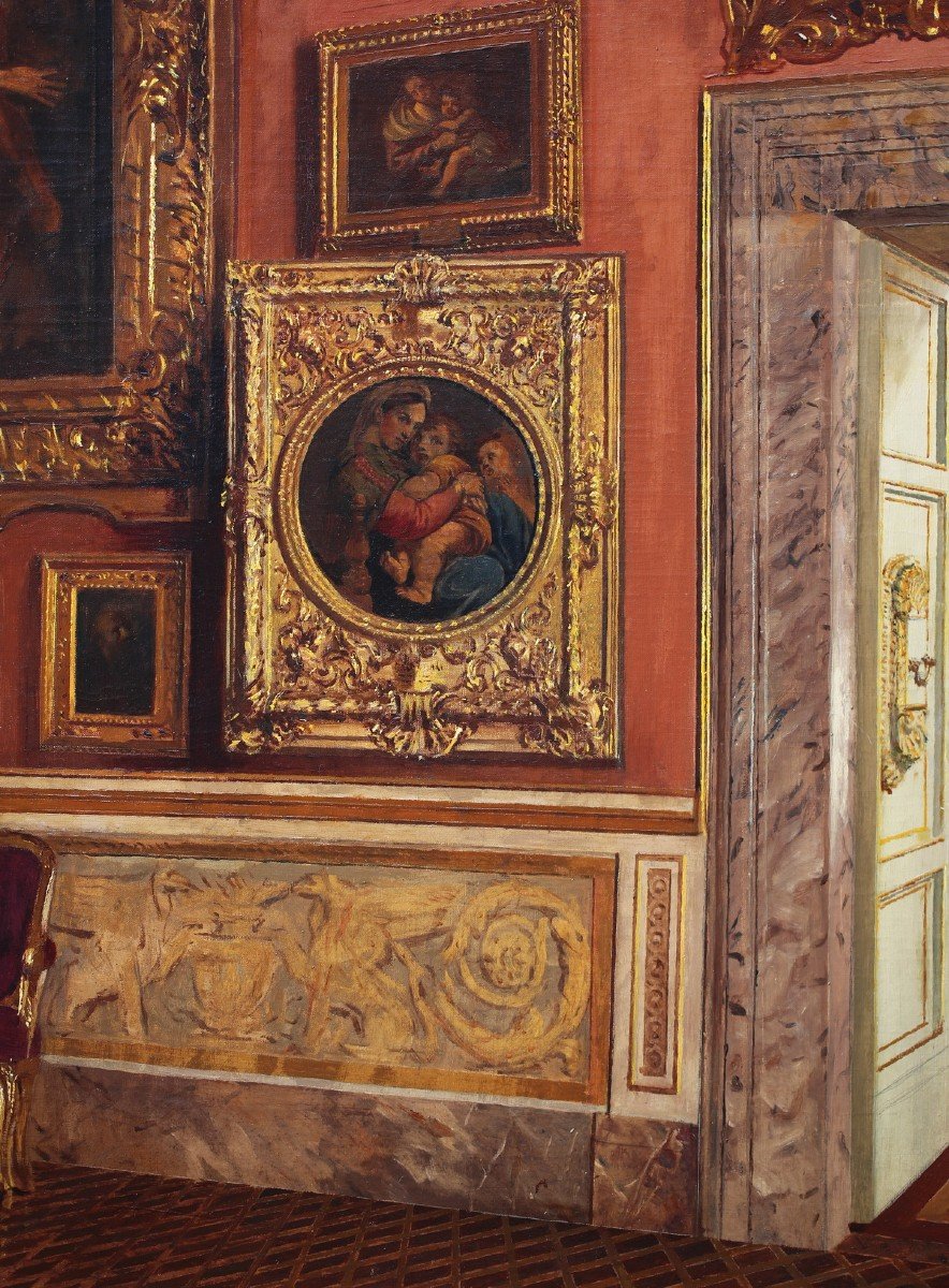 Antonio Mario ASPETATTI 1880-1949, Salle de Saturne, galerie palatine, palais Pitti à Florence.-photo-1