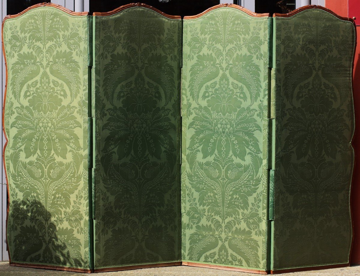 Pair Of 4 Leaf Screens, Louis XV Period, Stamped Louis Cresson-photo-2