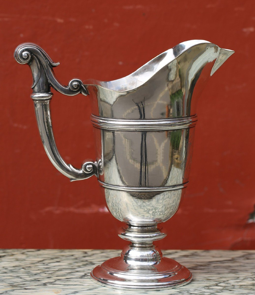 France XVIII, Hanap In Silver-plated Metal, Engraved With Large Coat Of Arms Under Ducal Crown-photo-3