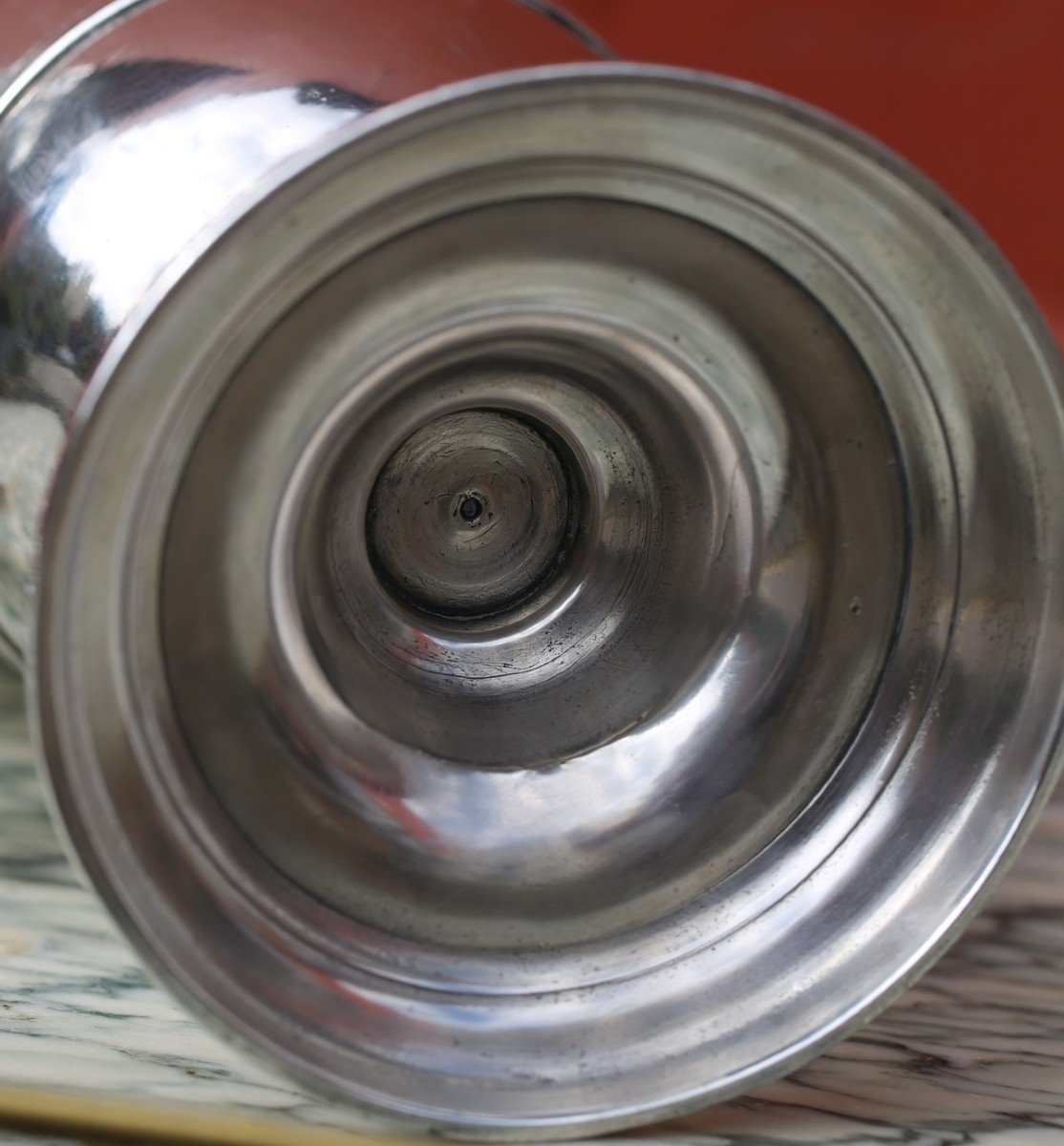 France XVIII, Hanap In Silver-plated Metal, Engraved With Large Coat Of Arms Under Ducal Crown-photo-1