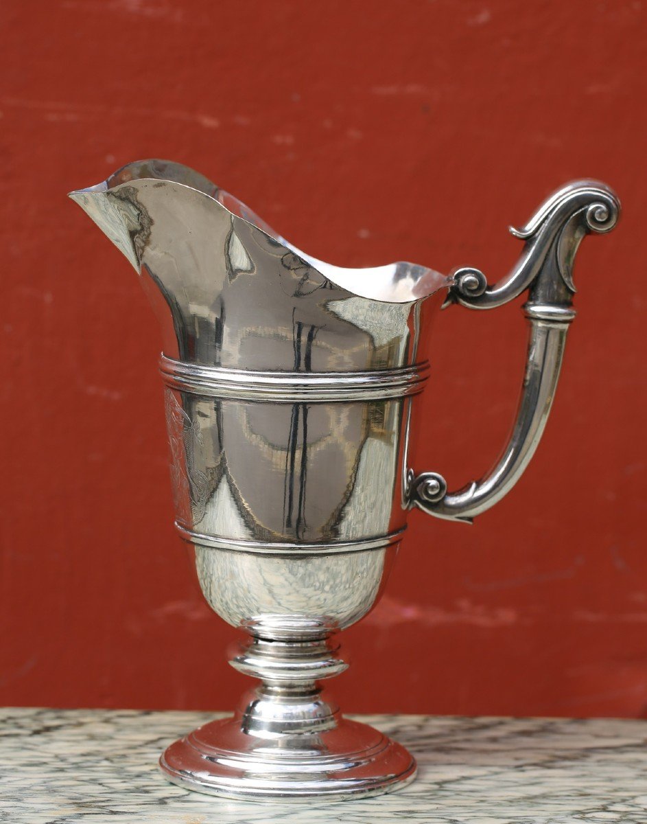 France XVIII, Hanap In Silver-plated Metal, Engraved With Large Coat Of Arms Under Ducal Crown