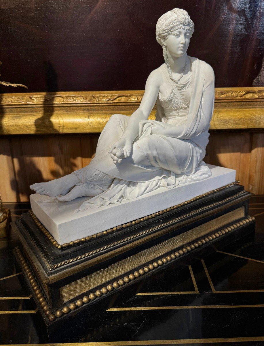 Ecole Française Fin XVIIIème, Allégorie De l'Amour, épreuve En Biscuit, Sur Un Socle En Bronze -photo-3