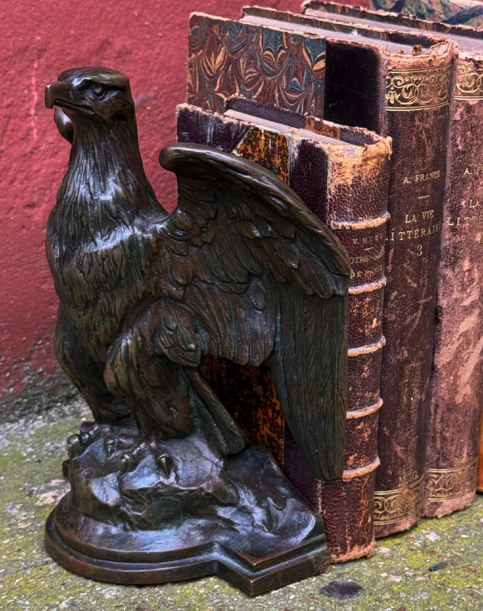 Max Peinlich XX For Tiffany Pair Of Eagles Forming Bookends.-photo-1
