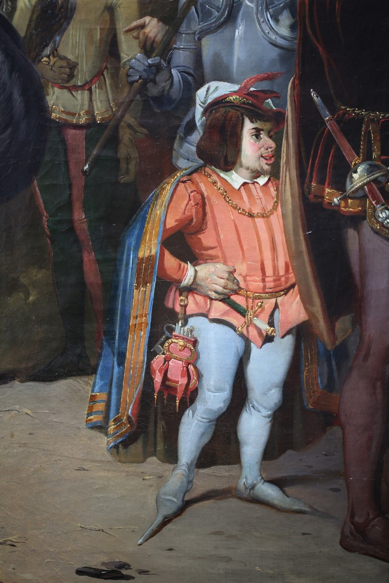Charles Tilmont Brussels? - 1842, The Departure Of Mary Of Burgundy For Falcon Hunting.-photo-2