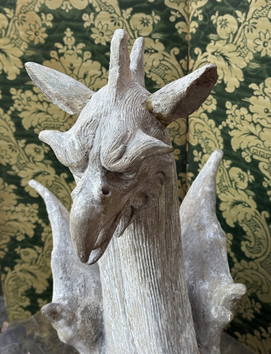 Eugène Viollet-le-duc 1814-1879 In The Style Of, Terracotta Dragon-photo-2