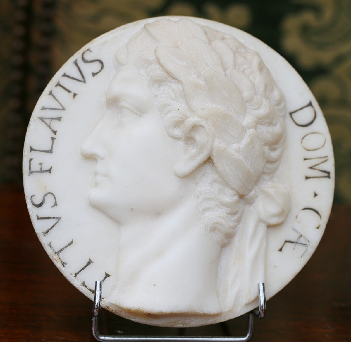 18th Century Italian School, Pair Of Profiles, Titus Flavius Dom And Tf Vespa White Marble-photo-3