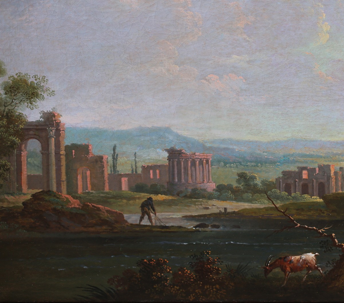 Jean Baptiste Charles Claudot 1733-1805 Caprice Animé De Figures Et Ruines.-photo-4