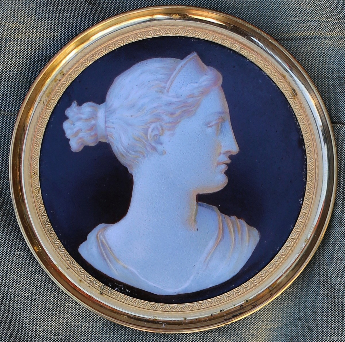 Louis Bertin Parant 1768-1851 Attributed To, Series Of 6 Miniatures On Porcelain.-photo-2