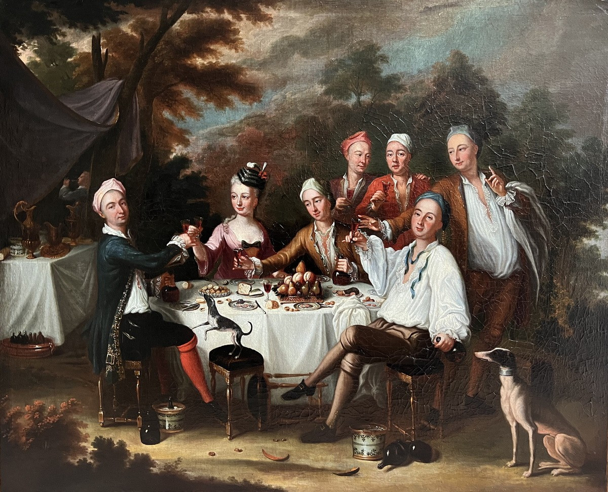 Jacques Autreau 1657-1745 Attributed To, The Country Lunch-photo-2