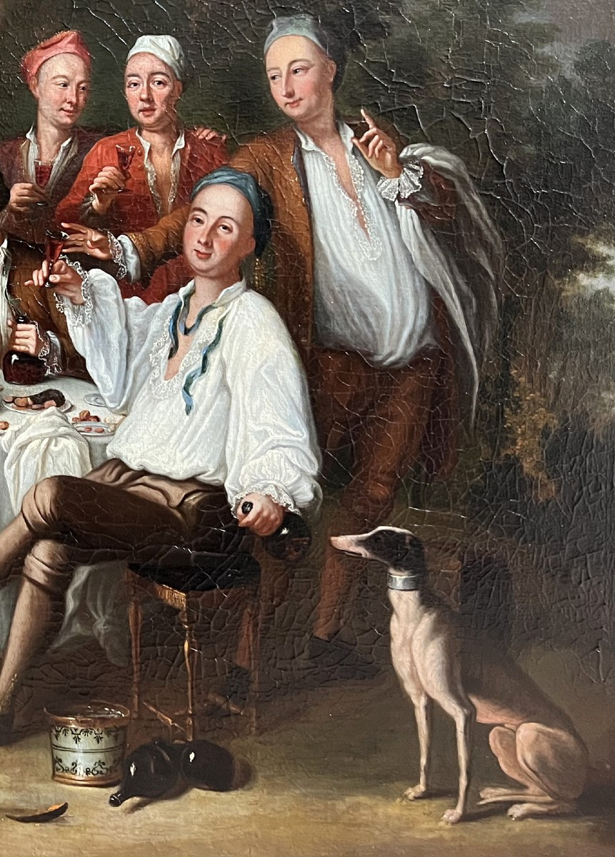 Jacques Autreau 1657-1745 Attributed To, The Country Lunch-photo-1