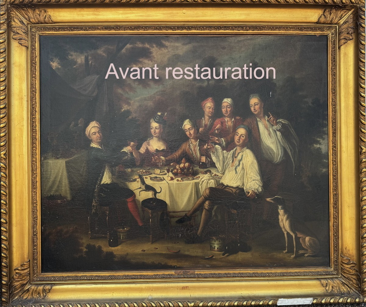 Jacques Autreau 1657-1745 Attributed To, The Country Lunch-photo-2