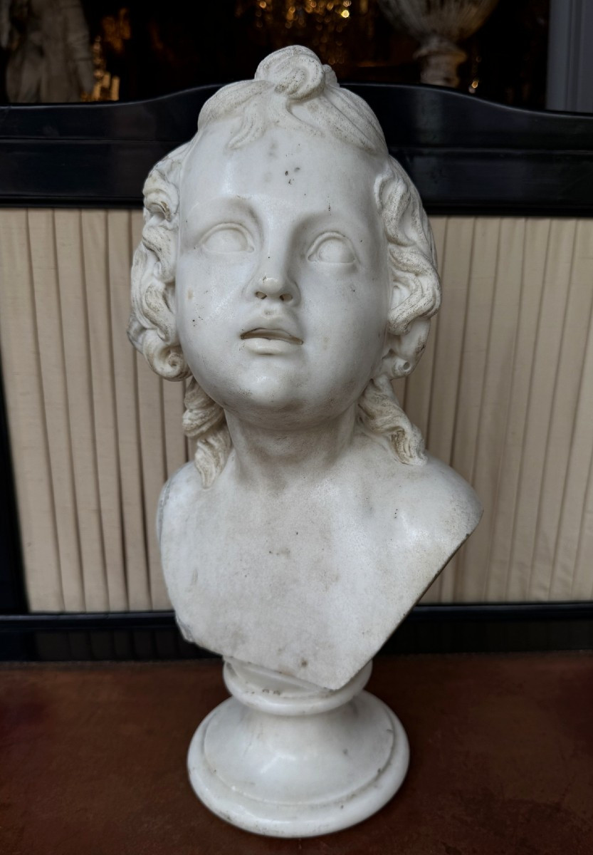 Bertel Thorvaldsen 1770-1844 Workshop Of, Cupid In Hermes, Marble.-photo-3