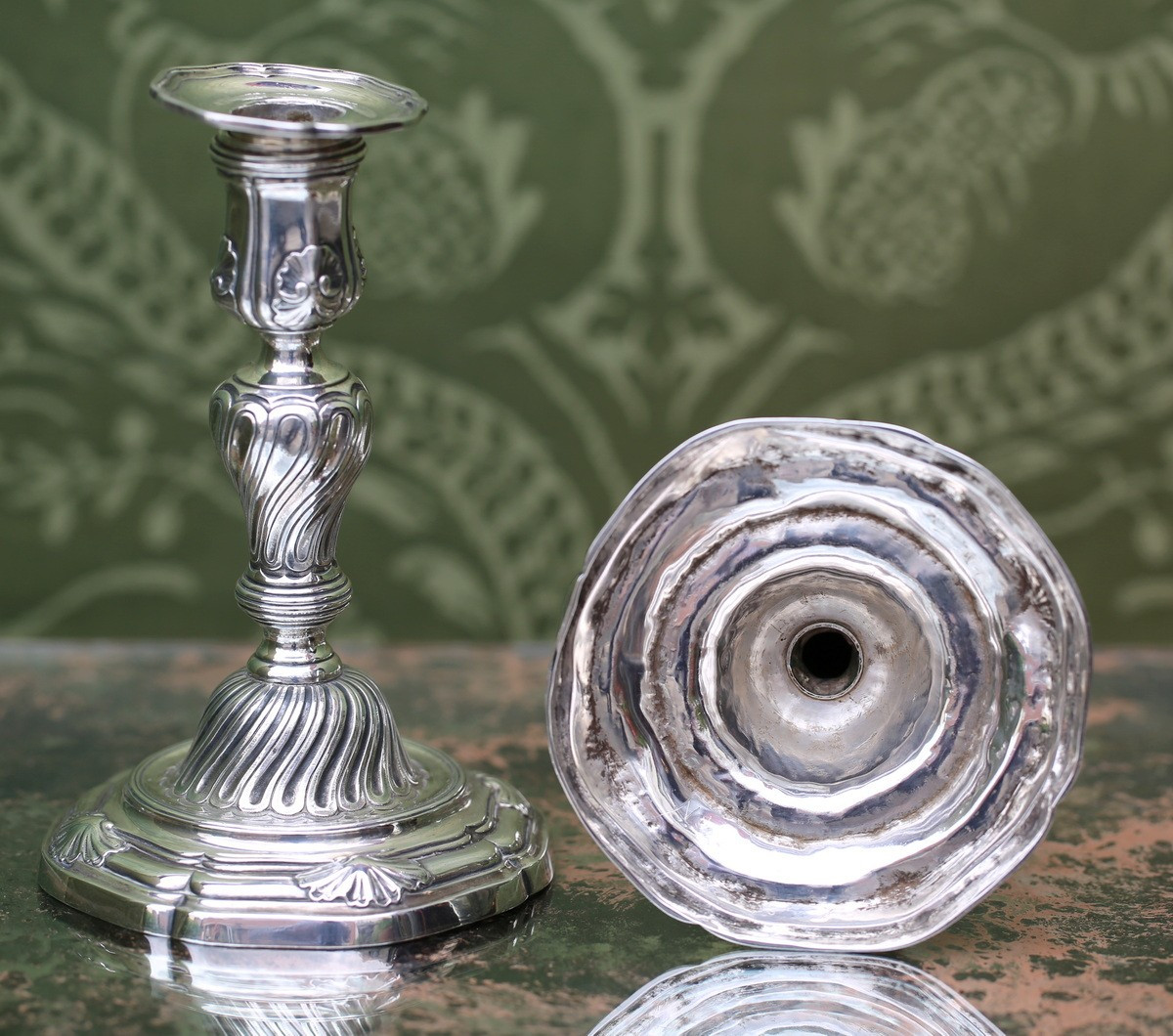 Odiot In Paris, Pair Of Louis XV Style Table Candlesticks -photo-4