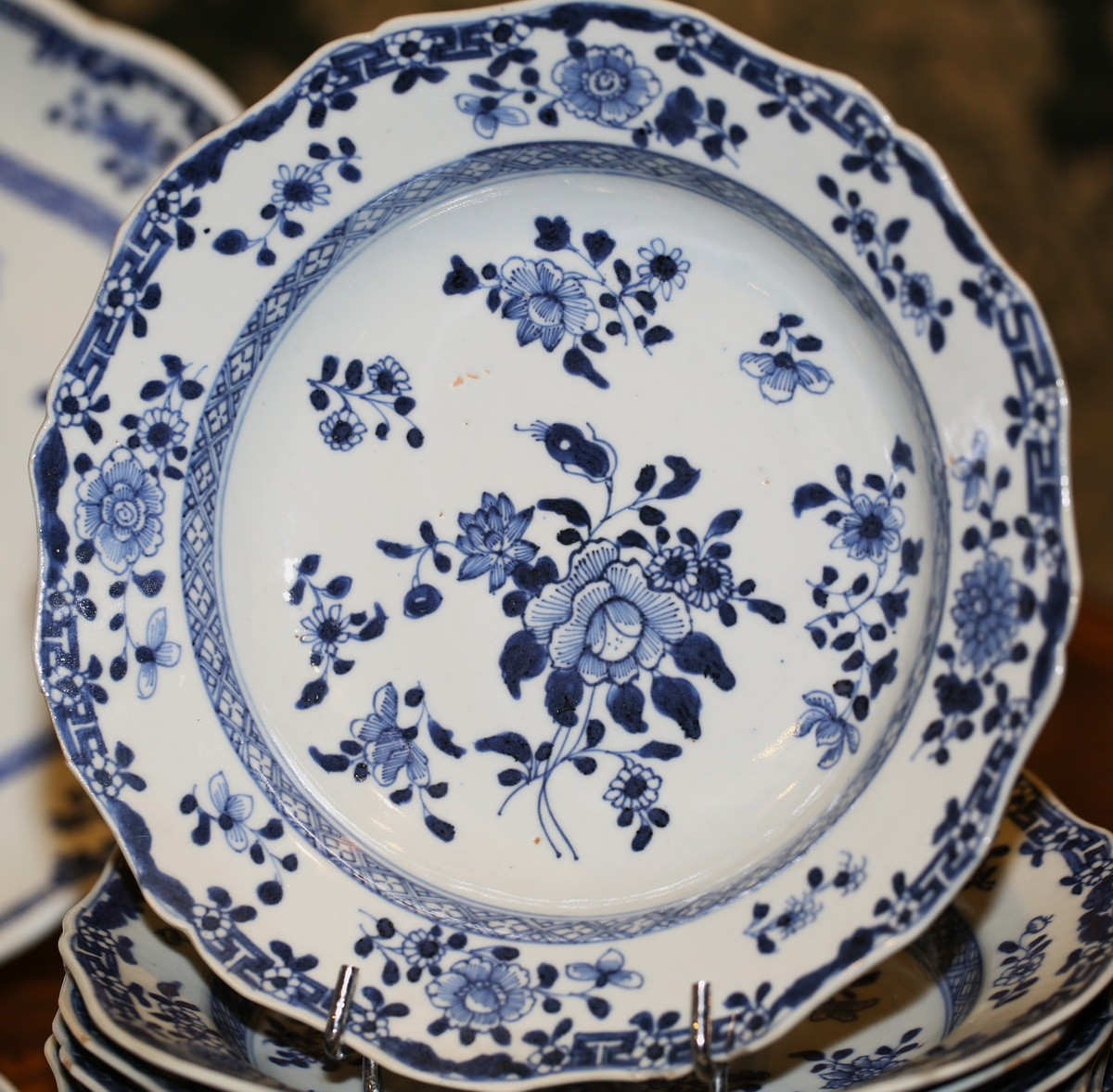 East India Company, Late 18th Century, Part Of A White And Blue Porcelain Service.-photo-4