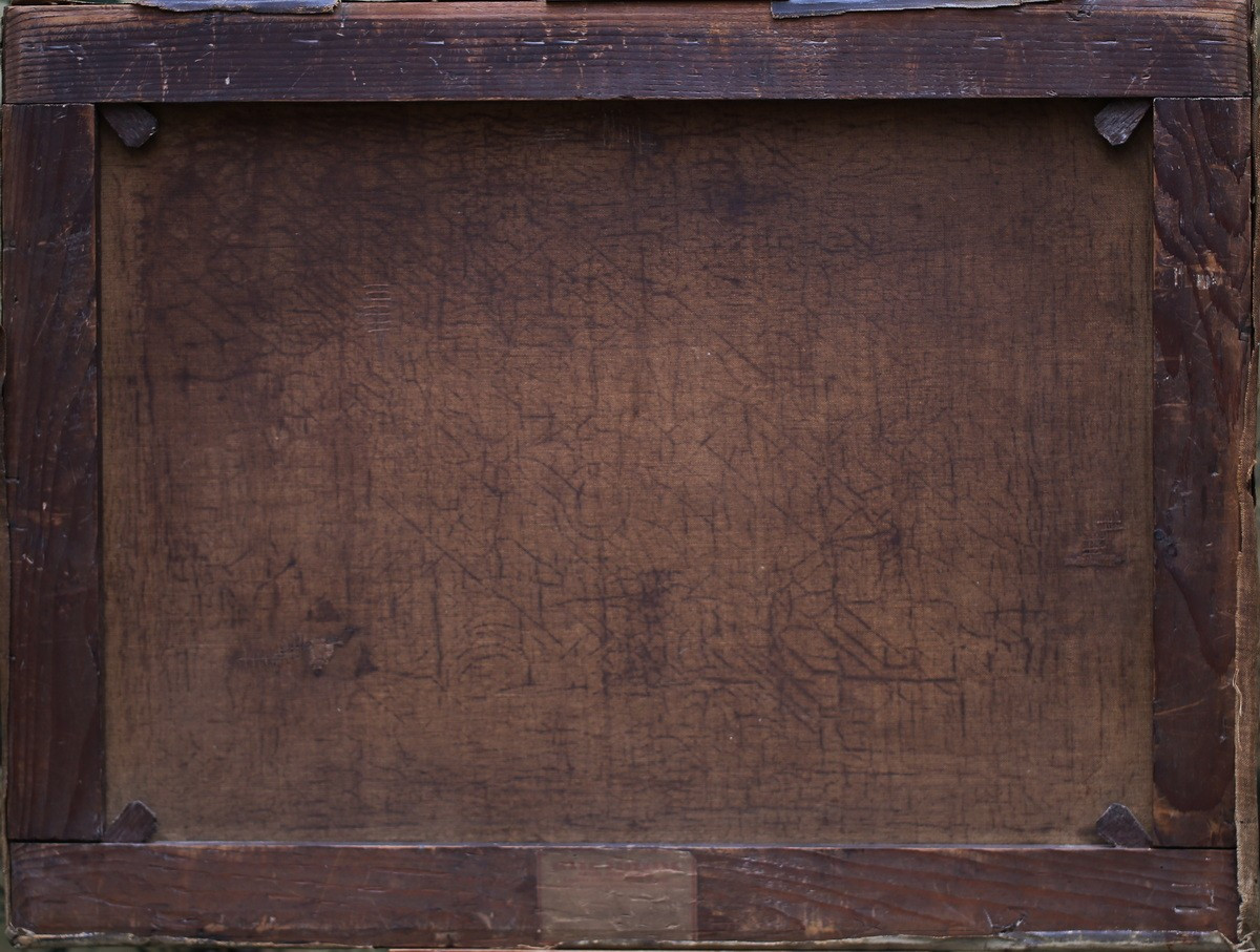 English School, Late 19th Century, Portrait Of An Alzan Horse In Its Box, Oil On Canvas. -photo-4