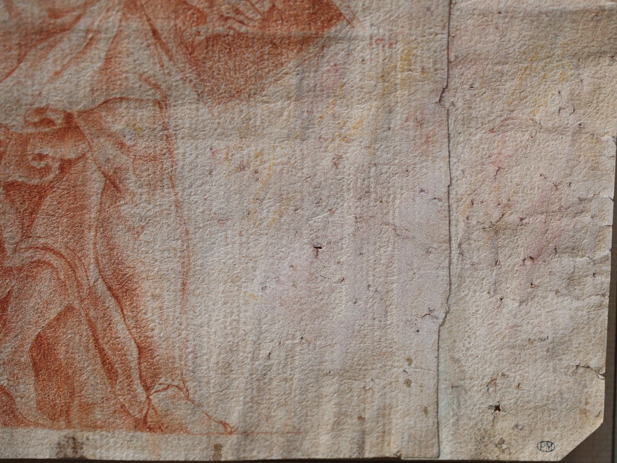 Luca Giordano 1626-1705, Study Of Soldiers, Red Chalk, Copy After Pierino Del Vega -photo-2