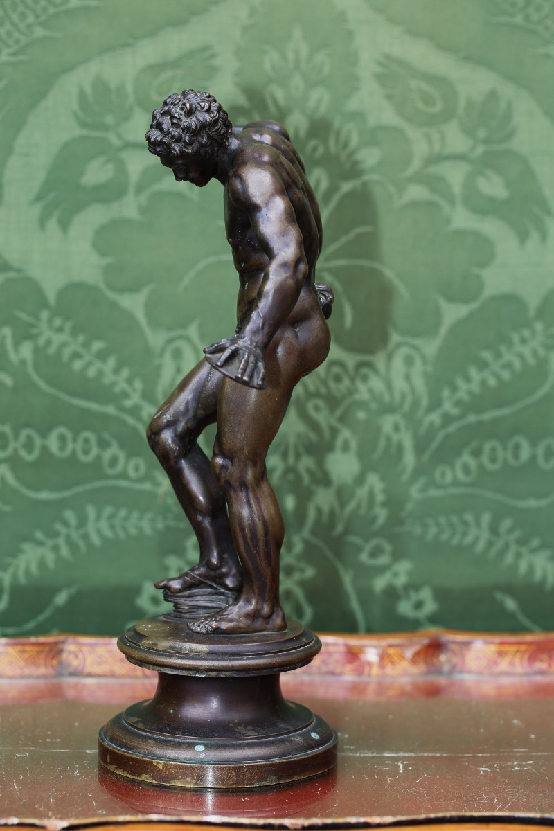 Italian School, Late 18th Century, Attributed To Soldani-benzi, Dancing Nude Faun With Cymbals.-photo-2