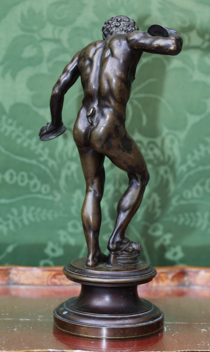 Italian School, Late 18th Century, Attributed To Soldani-benzi, Dancing Nude Faun With Cymbals.-photo-3