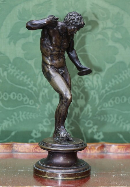 Italian School, Late 18th Century, Attributed To Soldani-benzi, Dancing Nude Faun With Cymbals.-photo-4