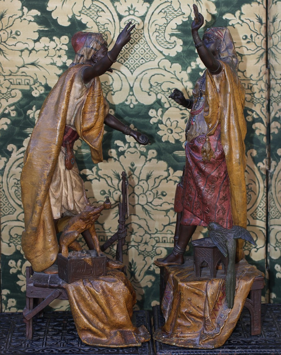 Austria Orientalist School, Late 19th Century, The Monkey Trainer And The Fortune Teller-photo-4