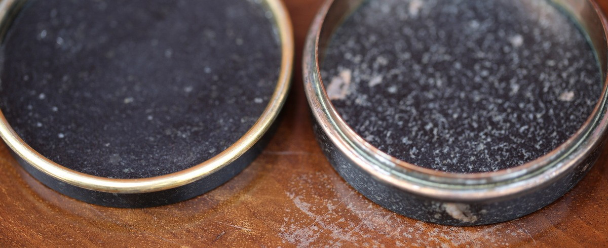 ROME vers 1815 Boite en porphyre et  micromosaique de l'arche de Janus.-photo-1