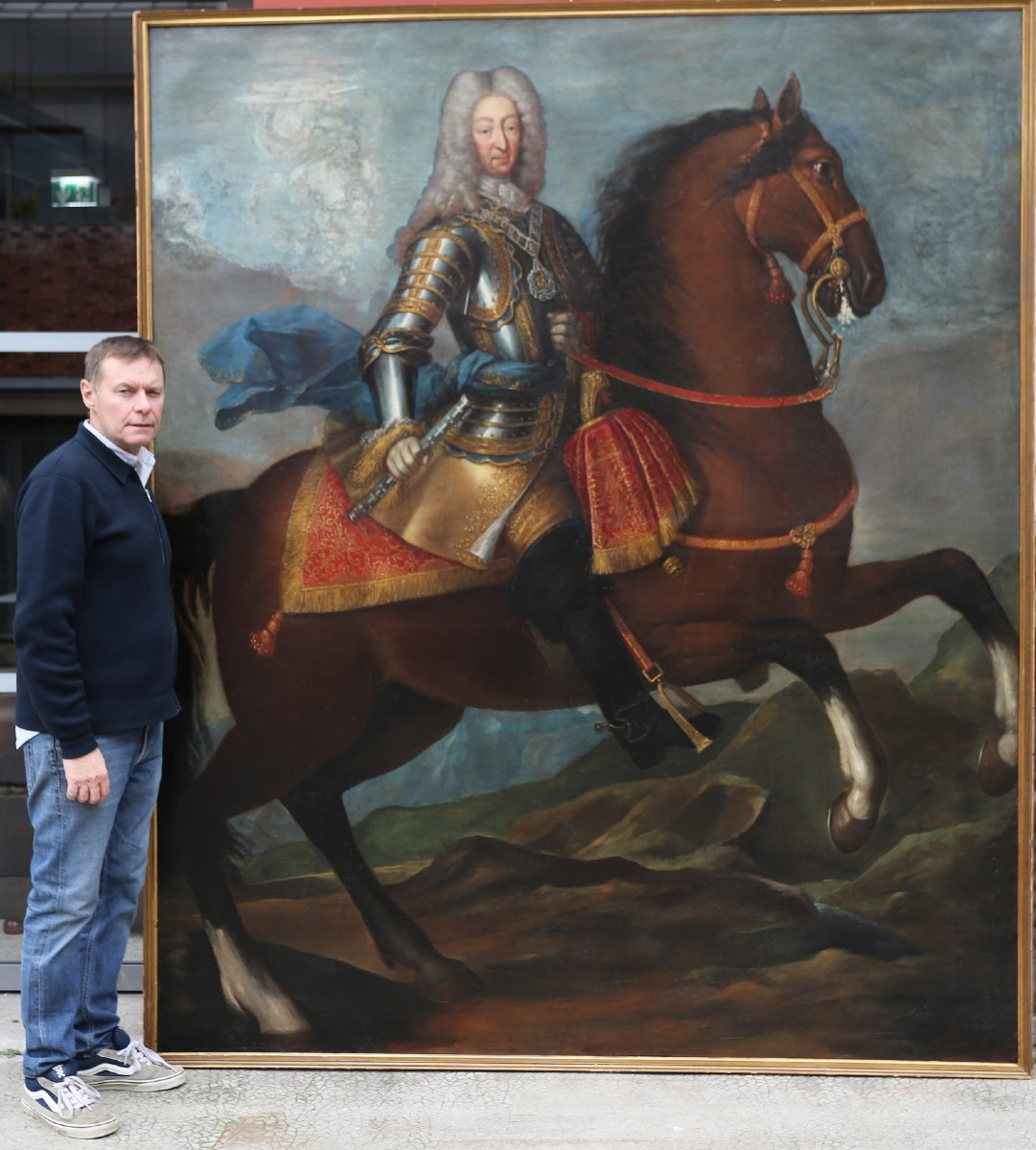 Giovanni Battista Curlando 1648-1710, Equestrian Portrait Of Vittorio Amedeo II 1666-1732.-photo-4